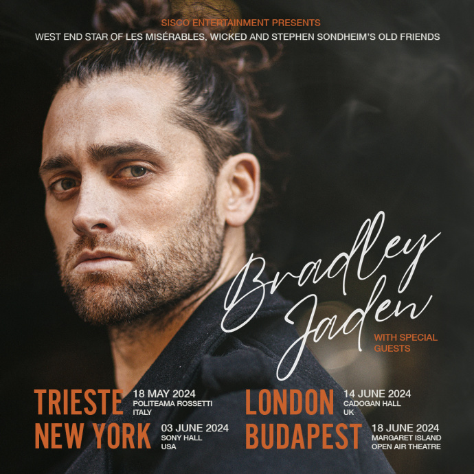 A West End sztárja, Bradley Jaden ad koncertet Budapesten - Jegyek itt!