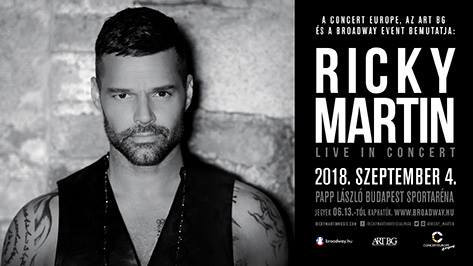 Ricky Martin Budapesten az Arénában ad koncertet - Jegyek itt!
