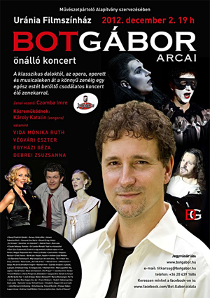 Bot Gábor Arcai - Önálló Koncert Budapesten! Videó és játék itt!