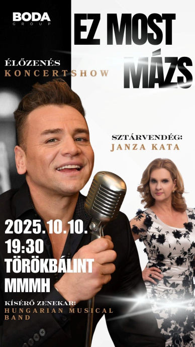 “EZ MOST MÁZS” - Mészáros Árpád Zsolt különleges élőzenekaros koncertshowja - Jegyek itt!