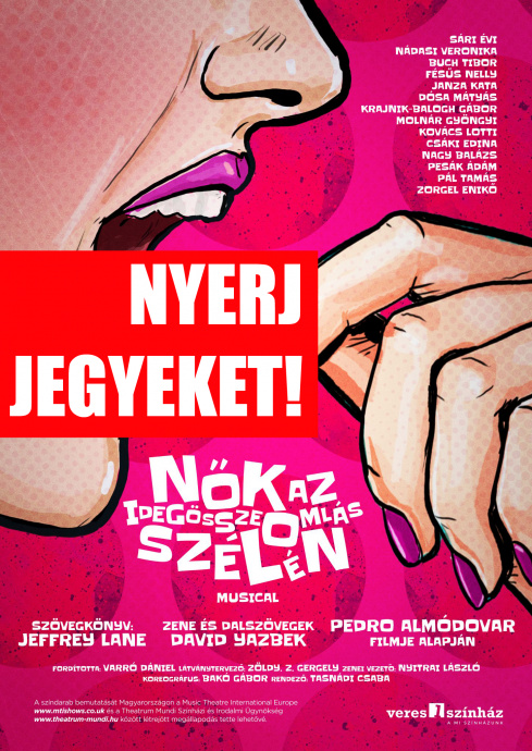 Nők az idegösszeomlás szélén musical Budapesten - Jegyek itt!